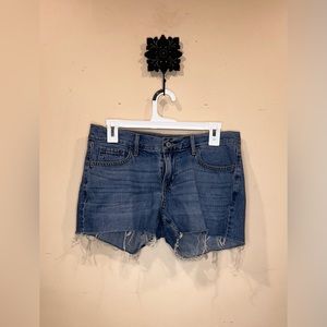 Distressed Jean shorts